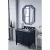 James Martin Vanities Brittany 36in Single Vanity, Victory Blue w/ 3 CM Charcoal Soapstone Quartz Top 650-V36-VBL-3CSP